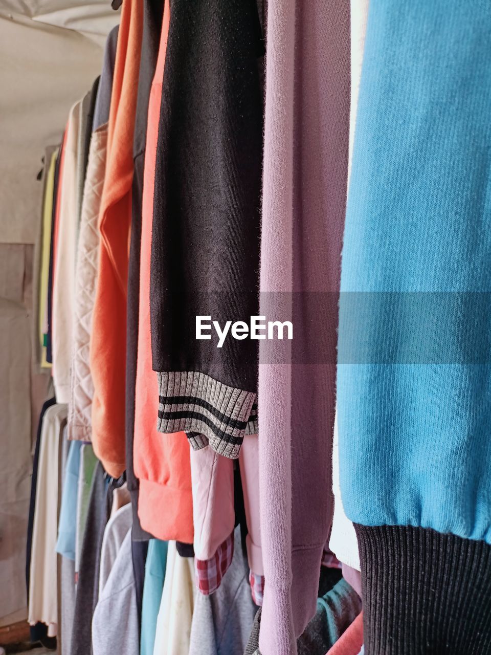 Close-up of thrift shop