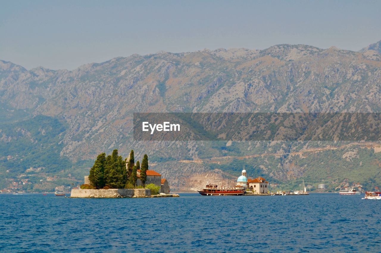 Boat trip in the bay of kotor, montenegro