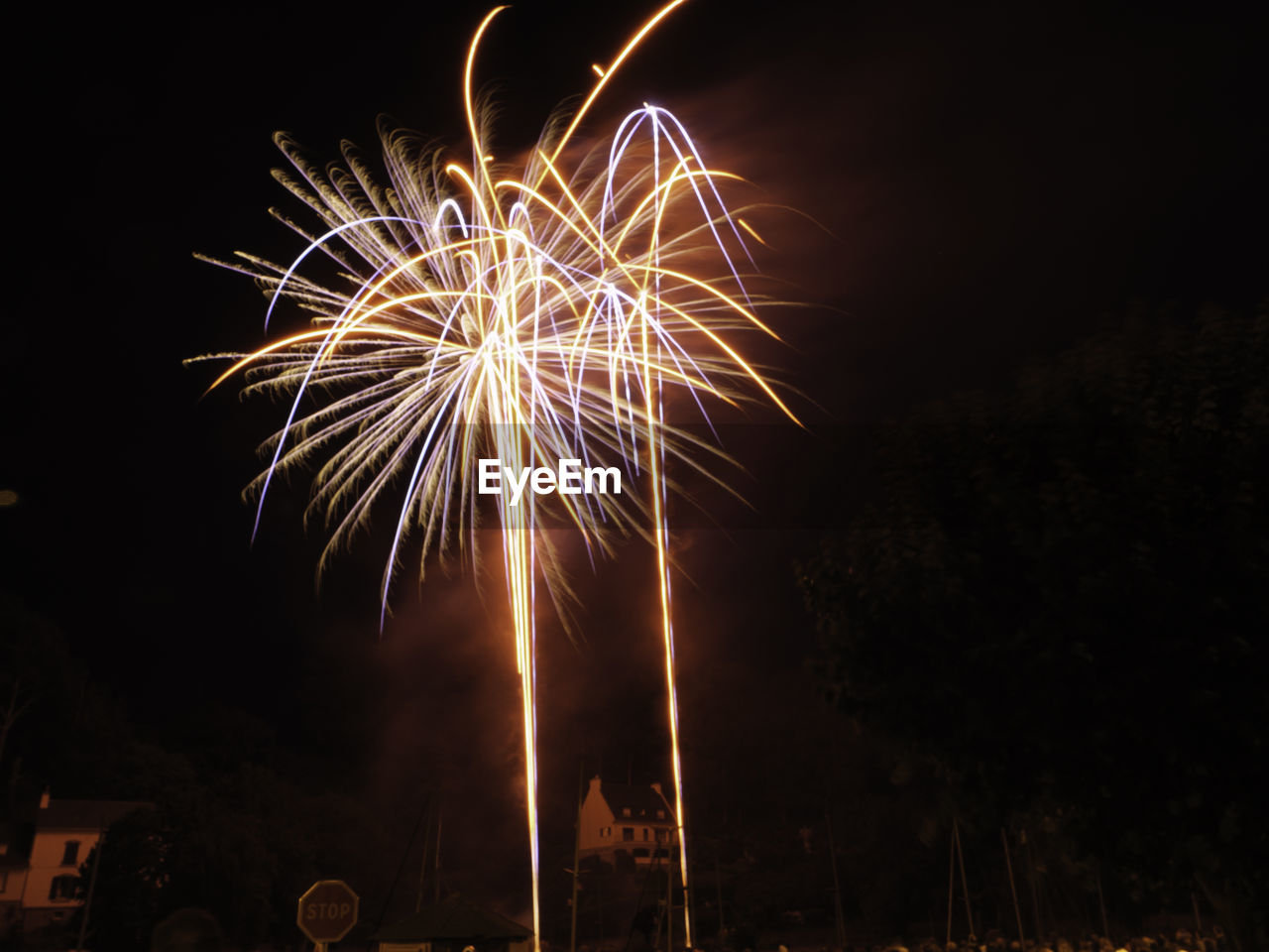 fireworks, celebration, night, event, illuminated, motion, firework display, arts culture and entertainment, exploding, firework - man made object, recreation, nature, long exposure, sky, glowing, no people, outdoors, new year's eve, blurred motion, dark, sparkler