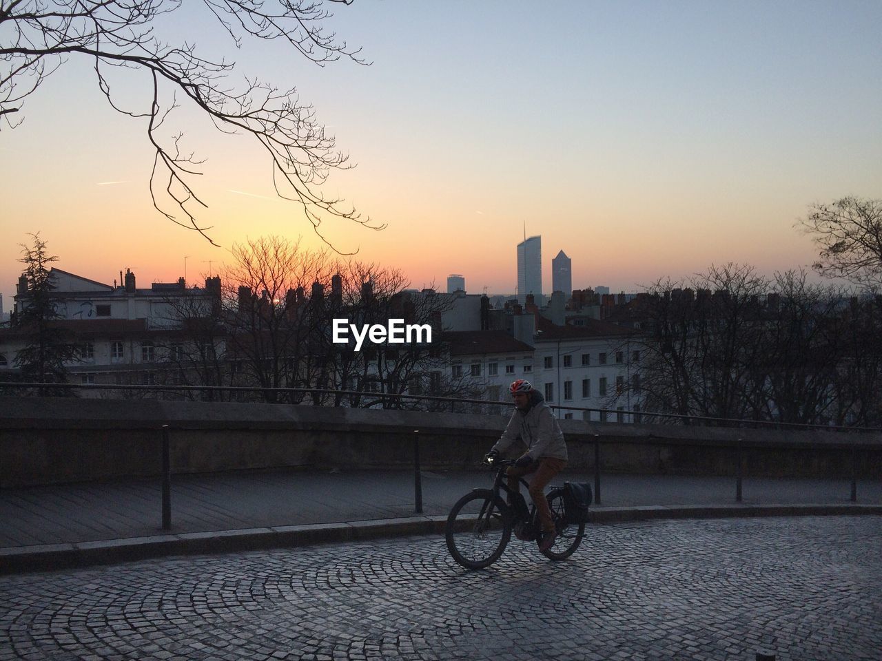 VIEW OF BICYCLES ON ROAD