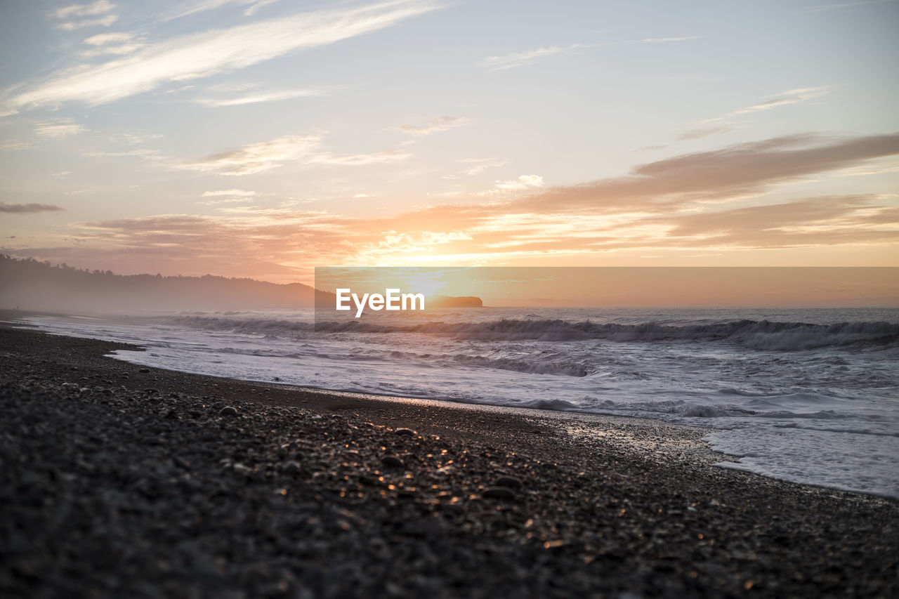 SCENIC VIEW OF SEA DURING SUNSET