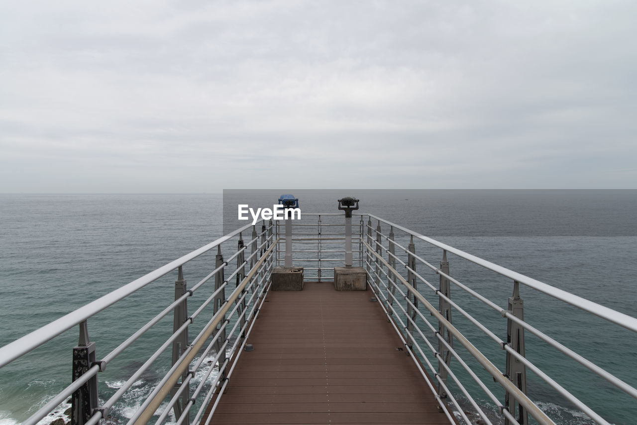 Pier over sea against sky