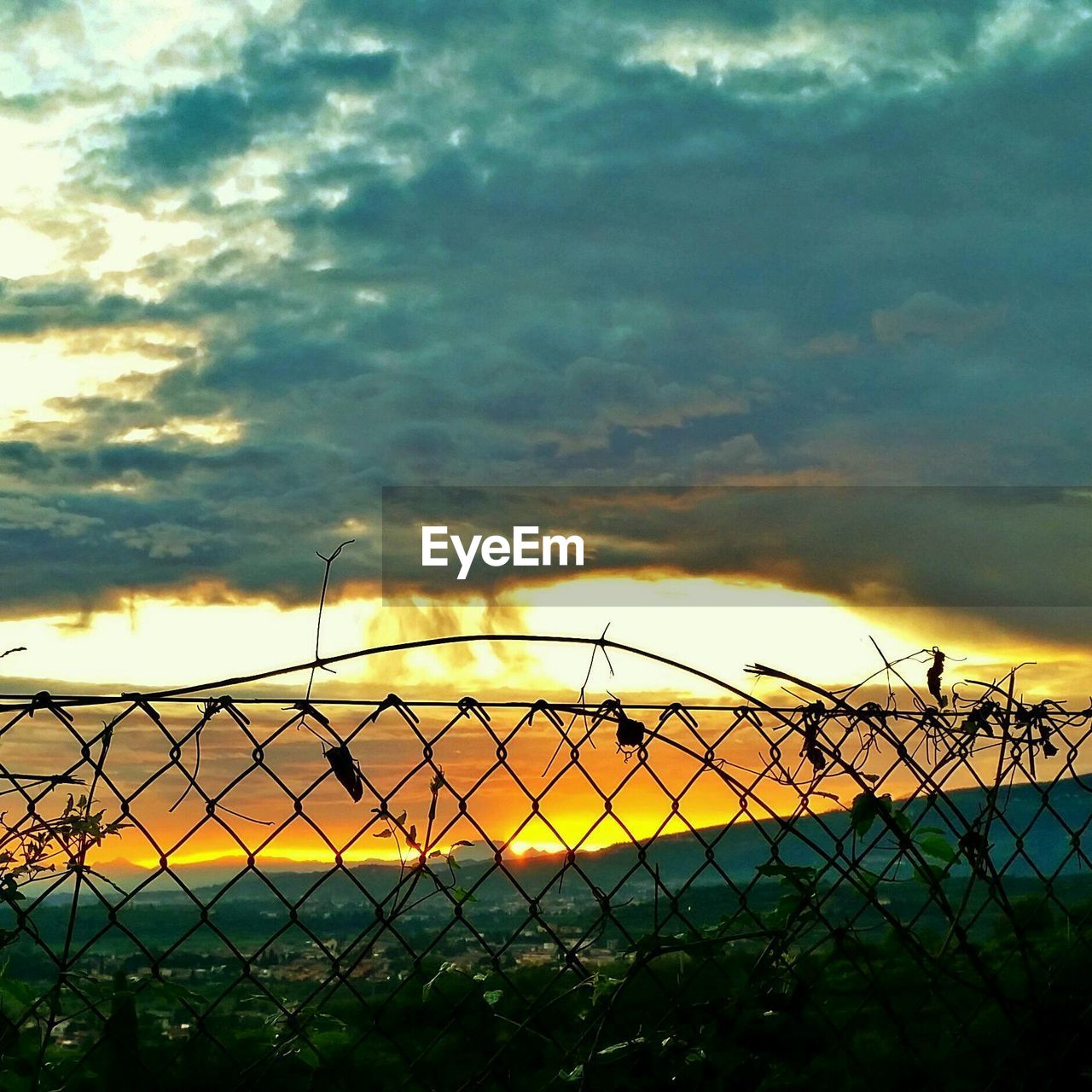 Countryside landscape at sunset