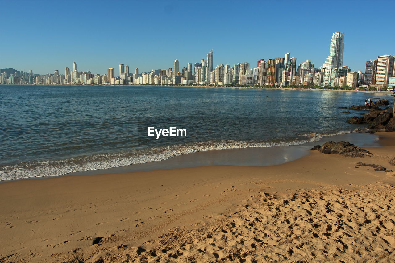 VIEW OF CITY AT SEASIDE