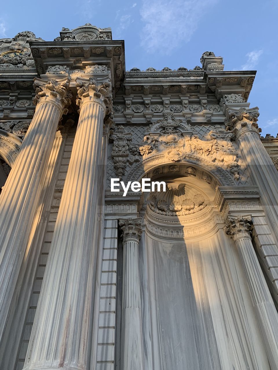 Low angle view of historical building against sky