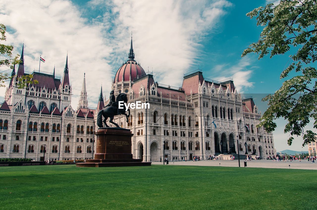 View of historical building against cloudy sky