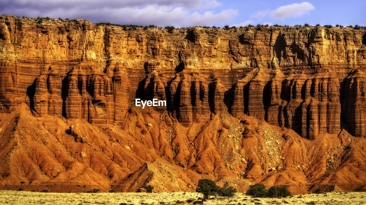 View of rock formations