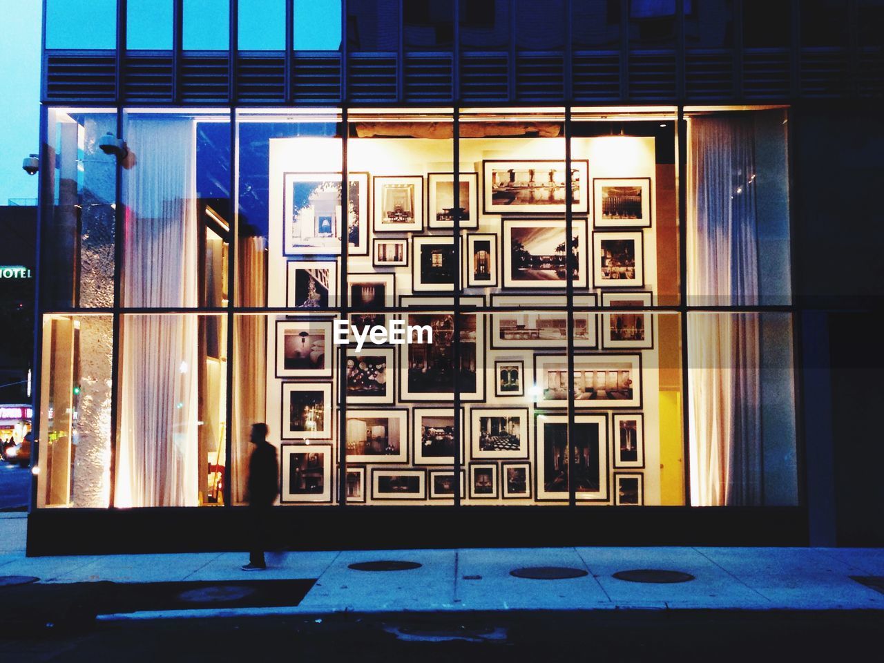 Exterior of art gallery at night