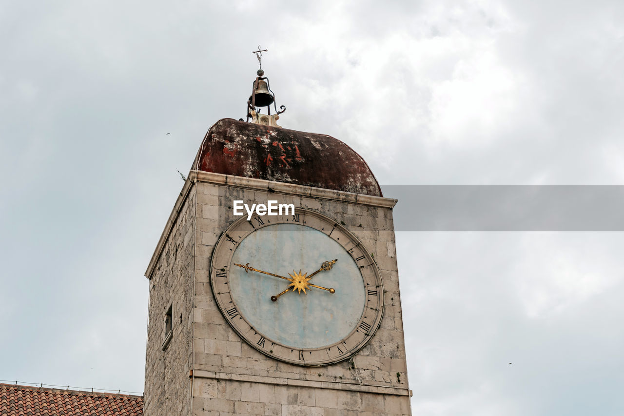 Town hall clock tower in old town of trogir in croatia