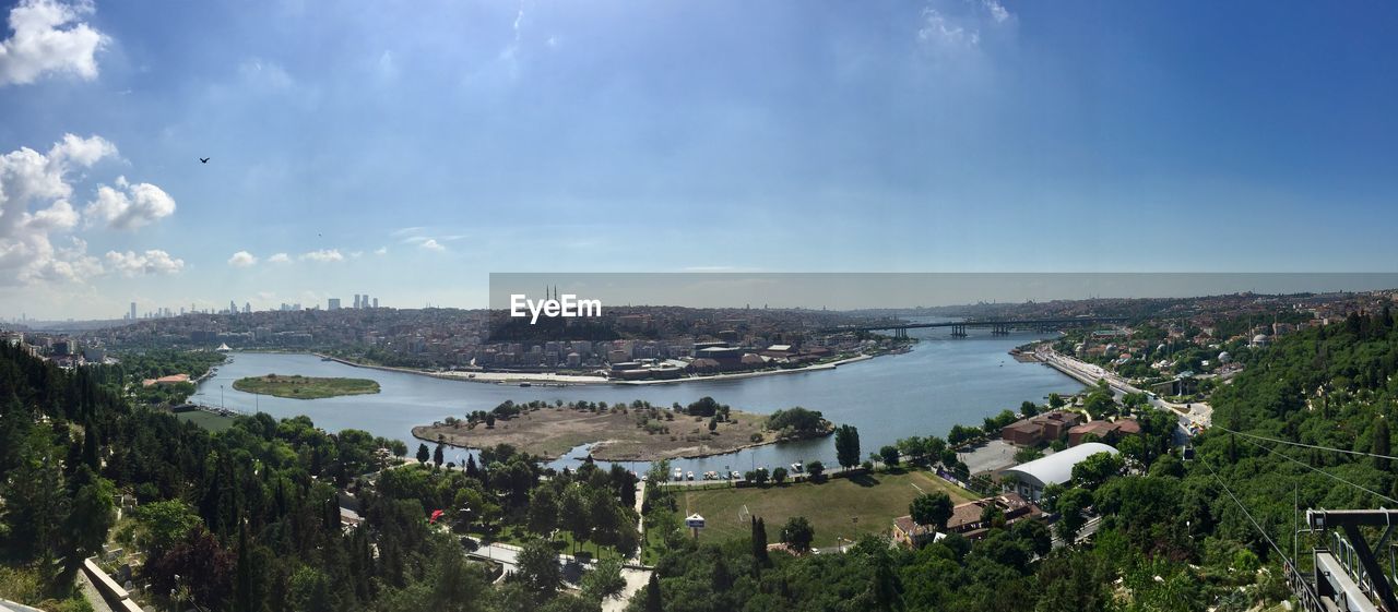 PANORAMIC VIEW OF CITY AGAINST SKY