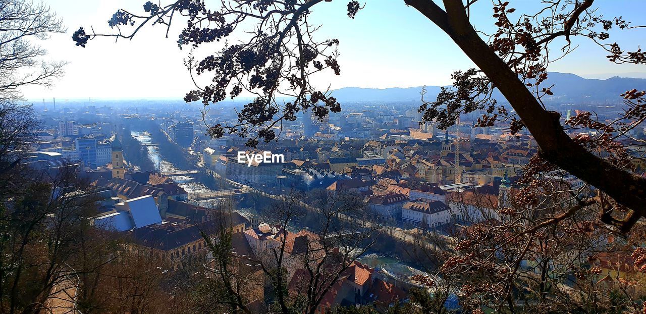 Scenic view of landscape against sky during winter