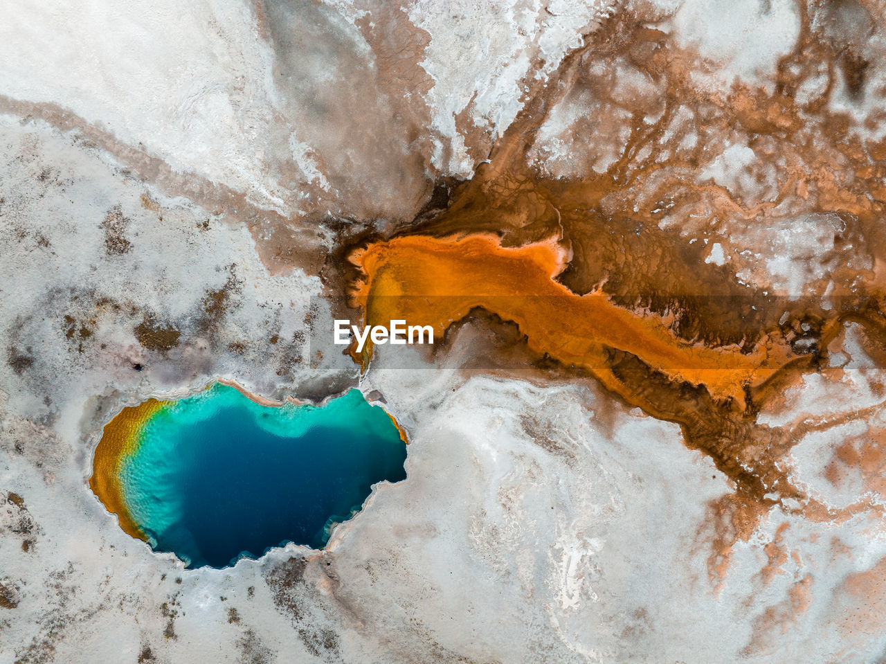 Upper geyser basin of yellowstone national park, wyoming, united states