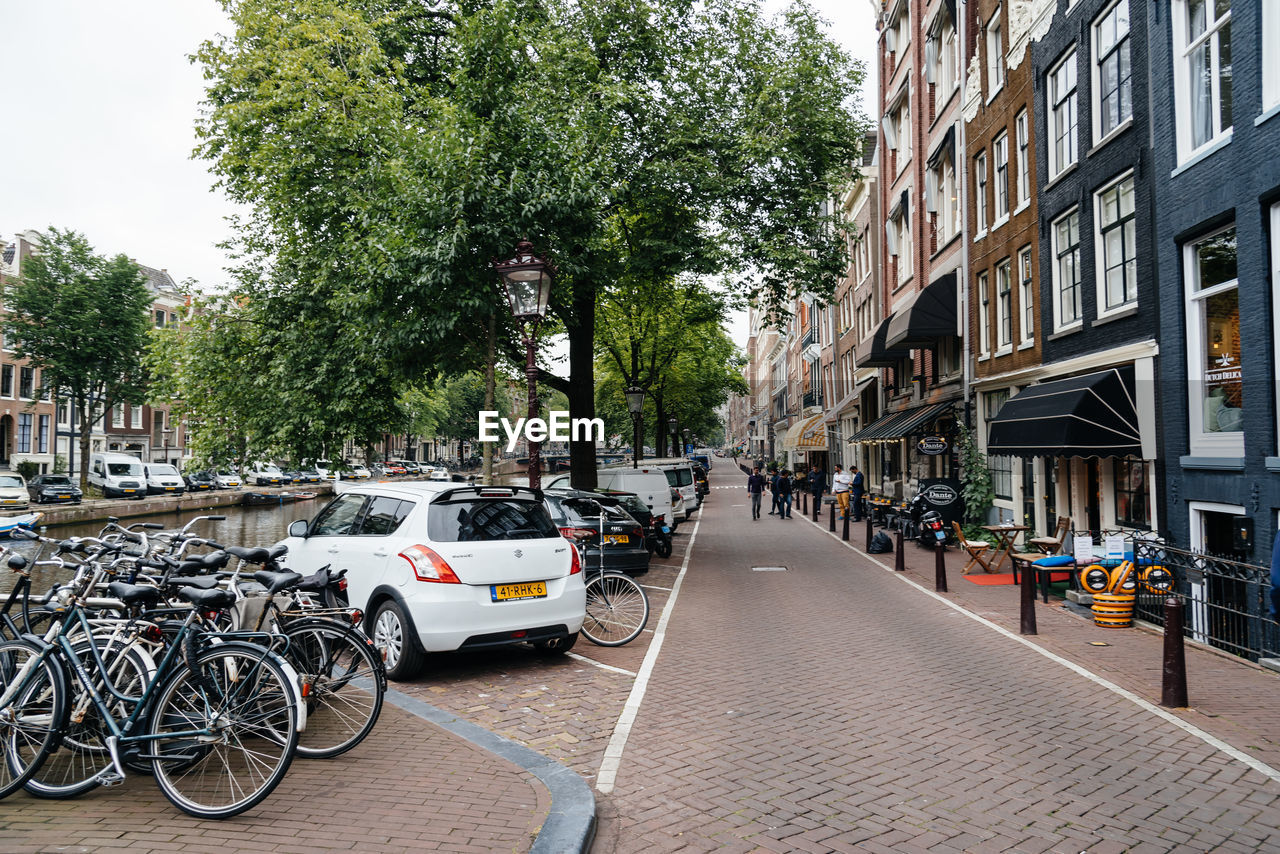 BICYCLES ON CITY STREET