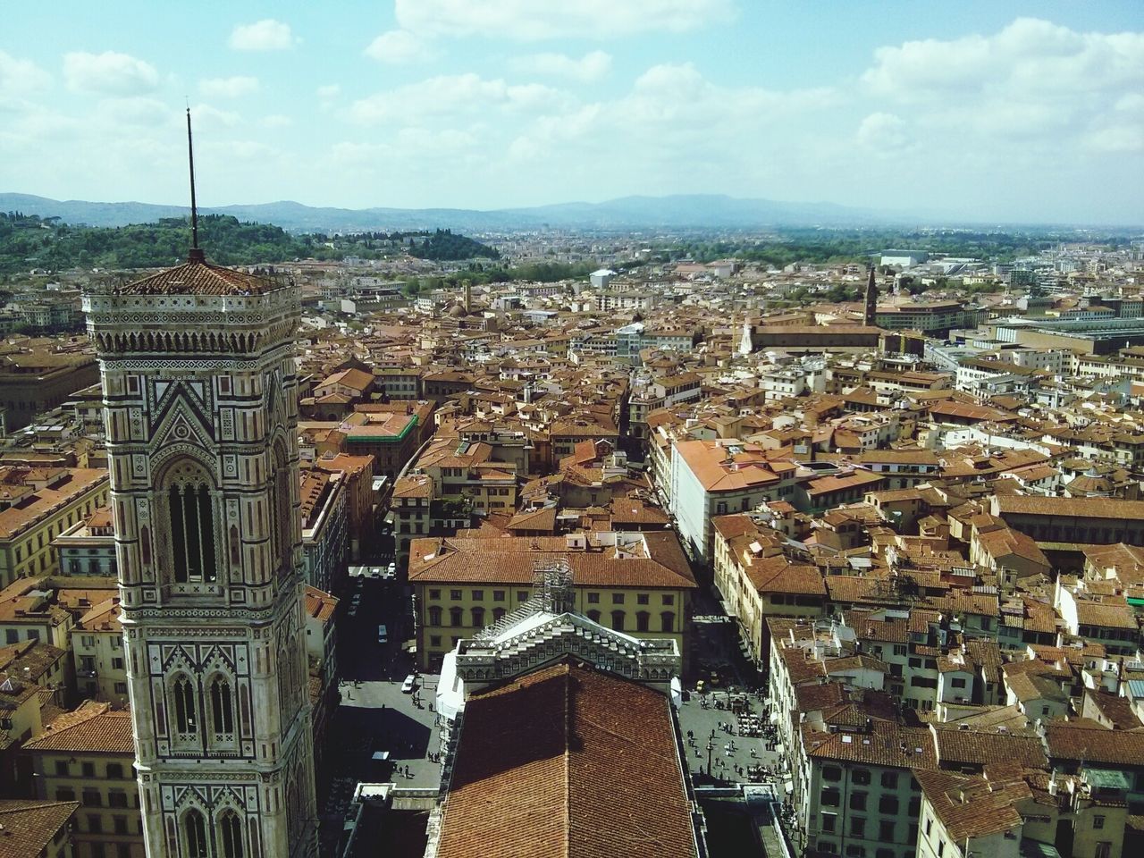 High angle shot of cityscape