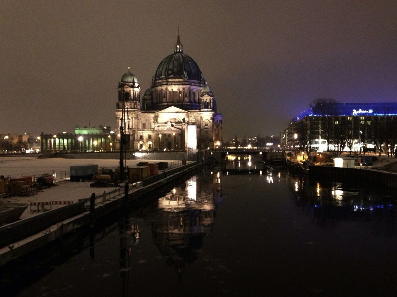 ILLUMINATED CITY AT NIGHT