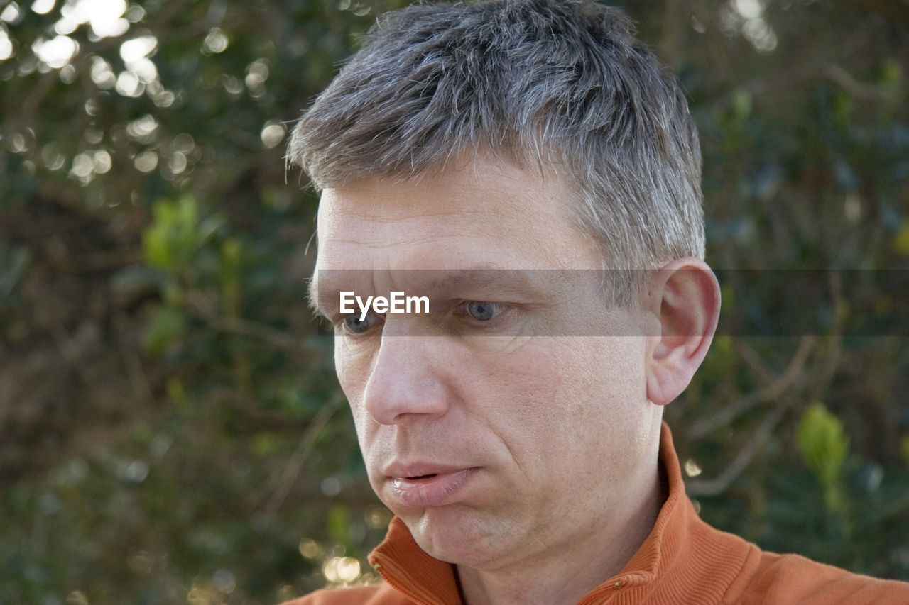 Close-up portrait of mature man