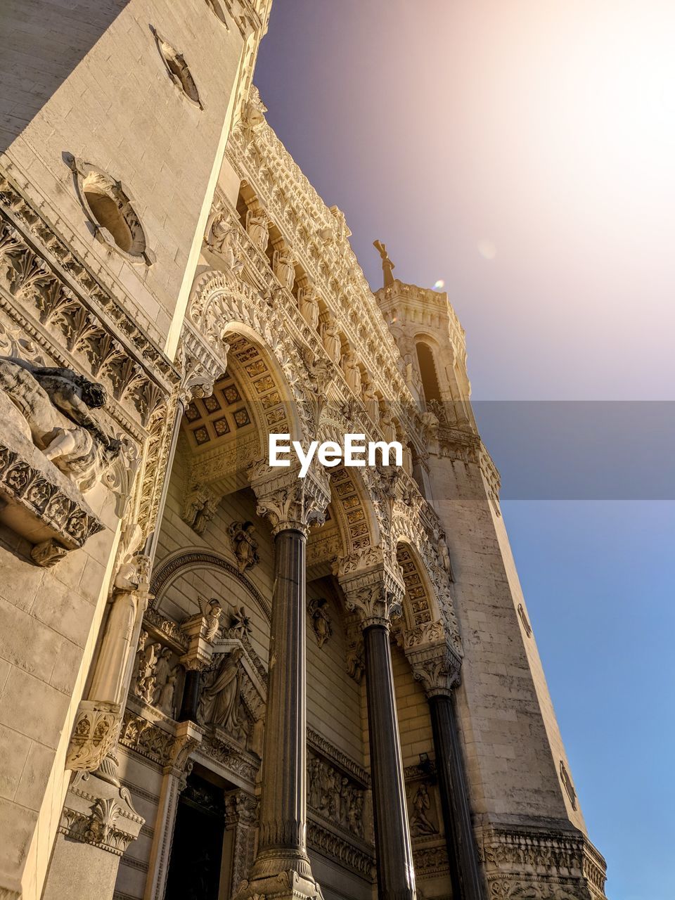 Low angle view of historical building against sky