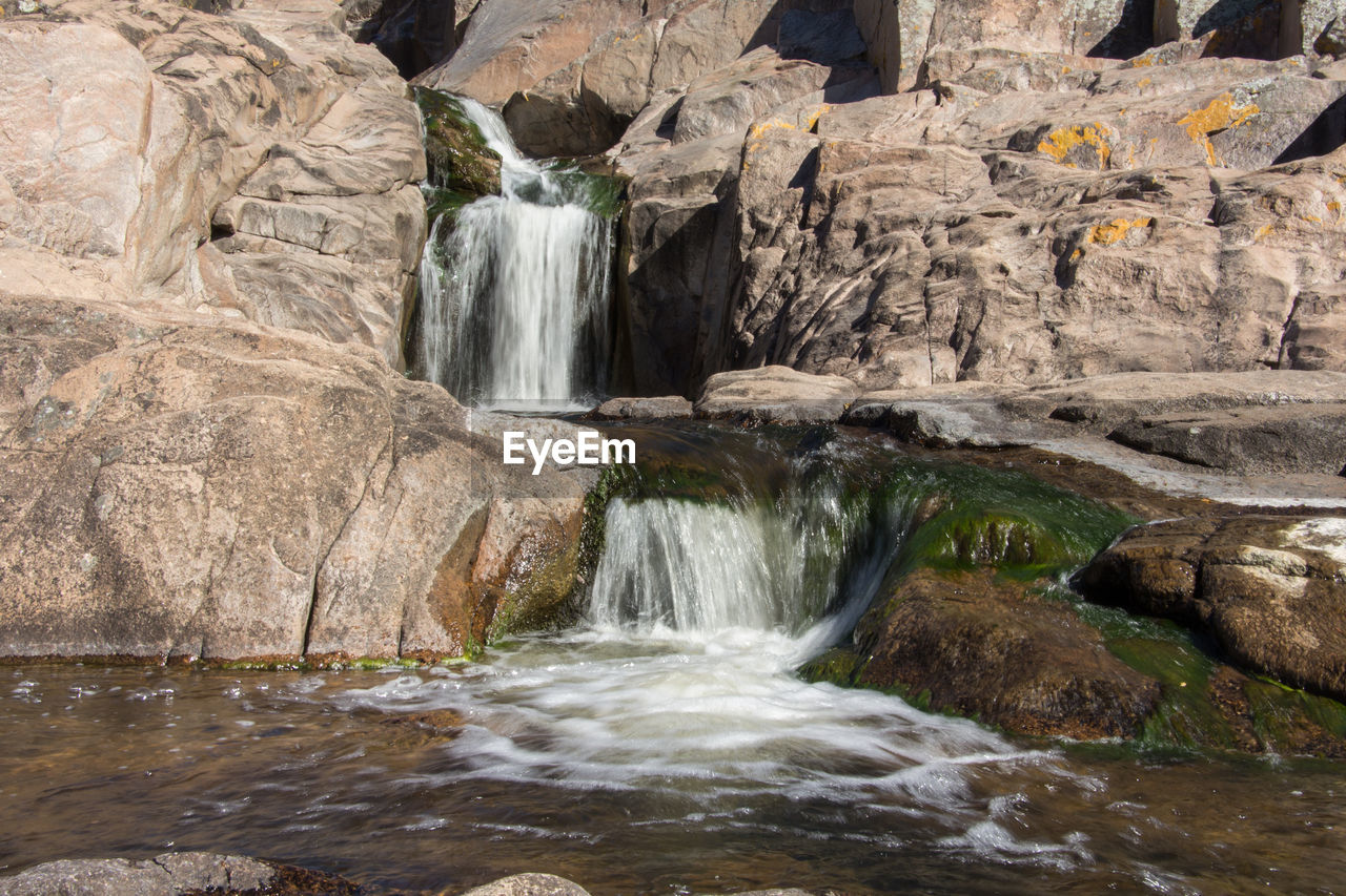 Scenic view of waterfall