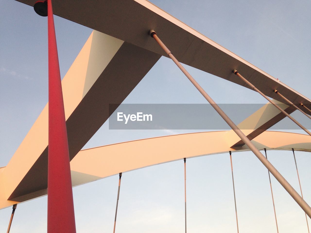 Low angle view of bridge against sky