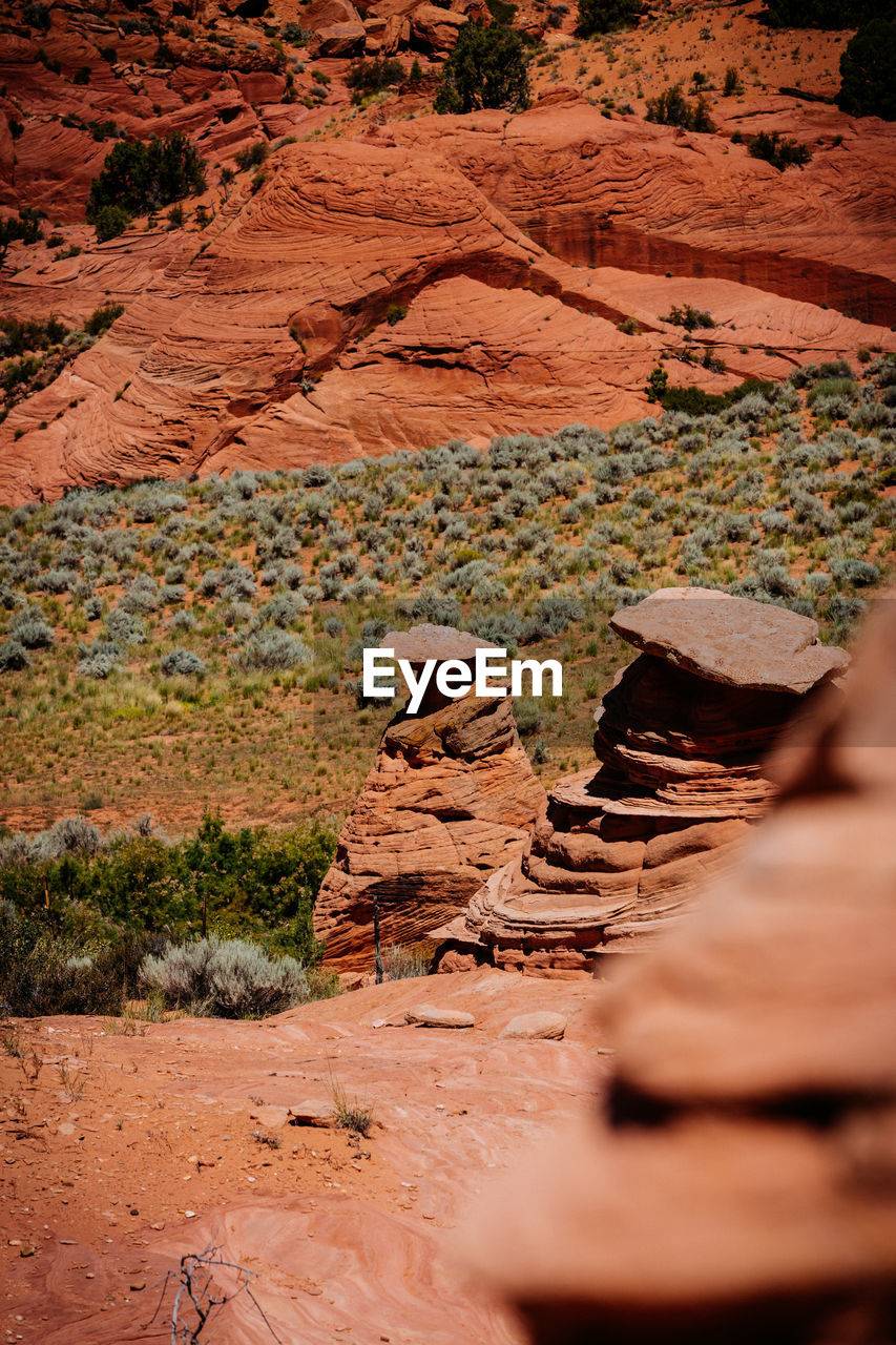 Aerial view of desert