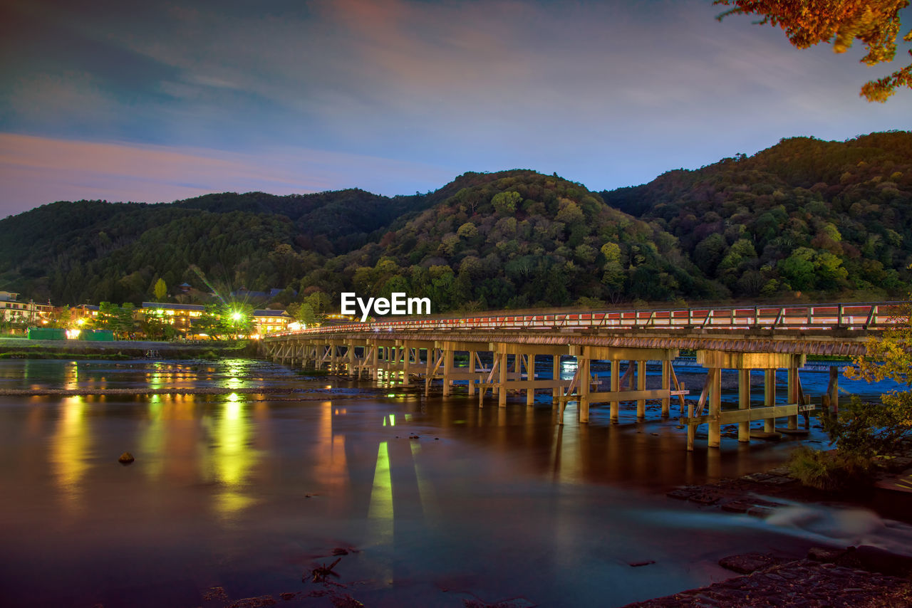 Bridge over river against sky