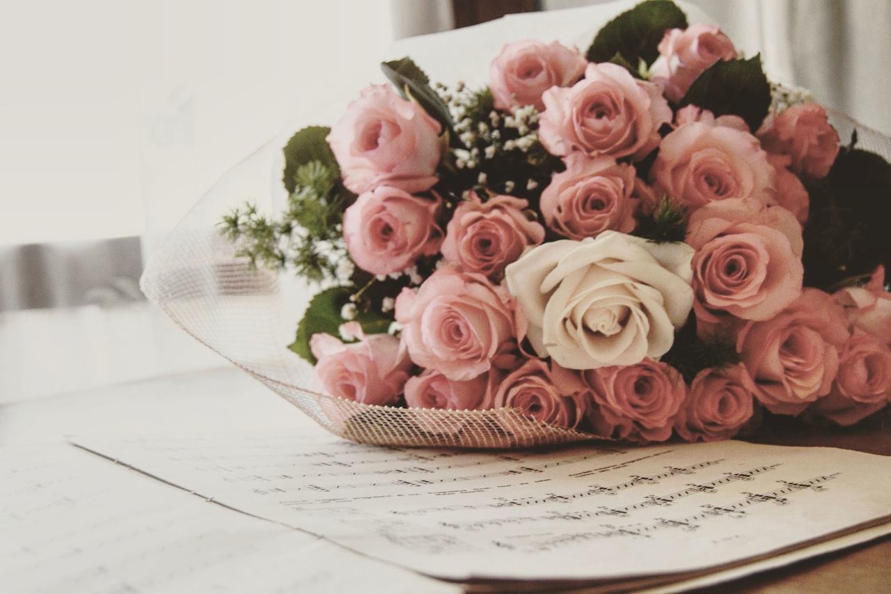 FLOWERS ON TABLE