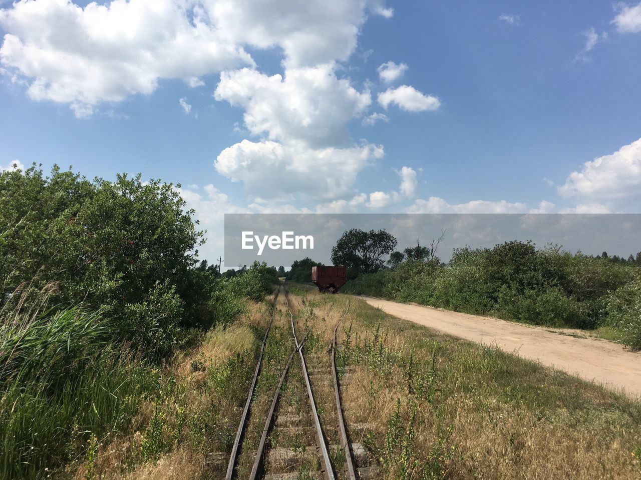 Railroad tracks against sky