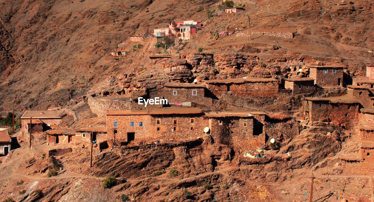 Small rural village in the middle of atlas mountains, morocco