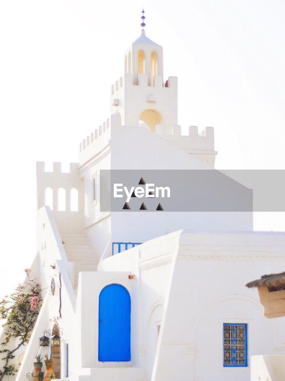 low angle view of built structures against clear sky