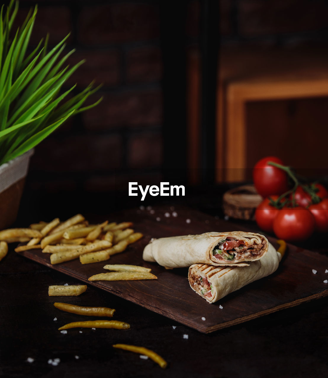 View of food on table