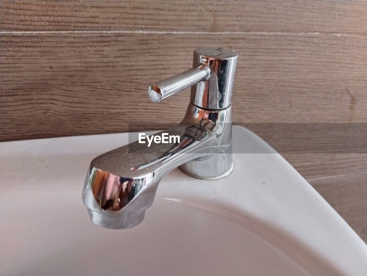 Close-up of faucet in sink