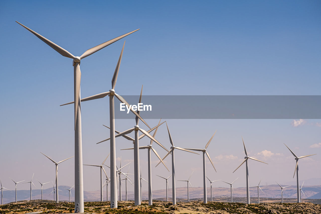 General view of windfarm in avila
