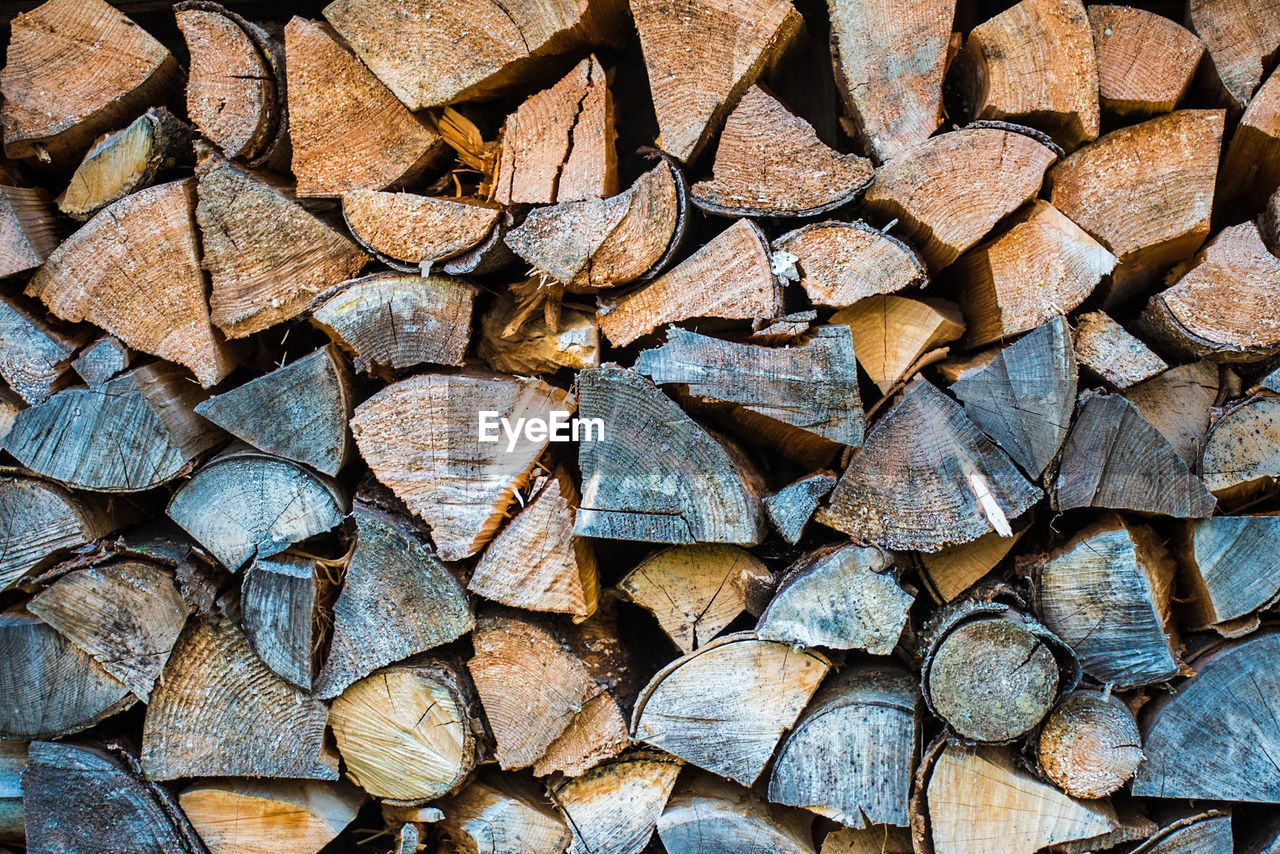 Full frame shot of logs