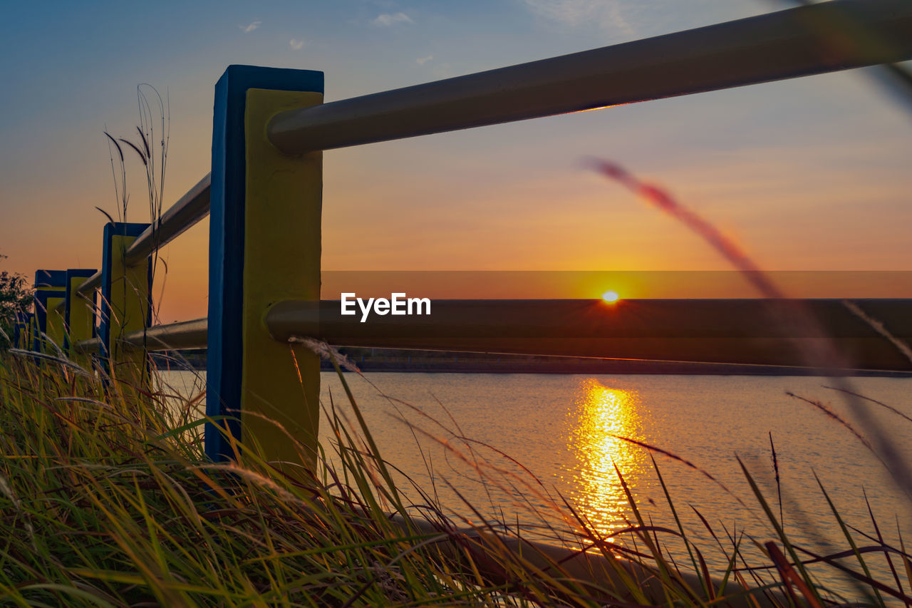 SCENIC VIEW OF SEA DURING SUNSET