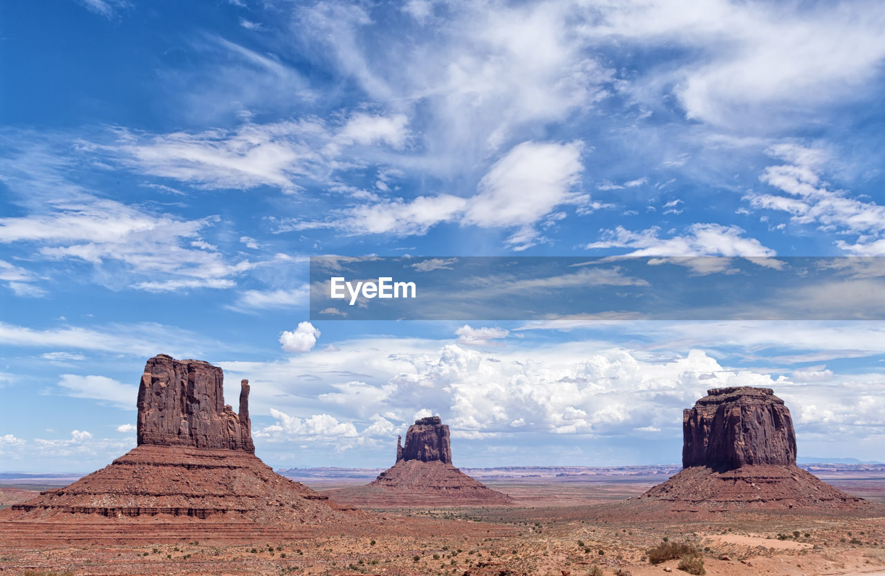 Scenic view of rock formations against sky