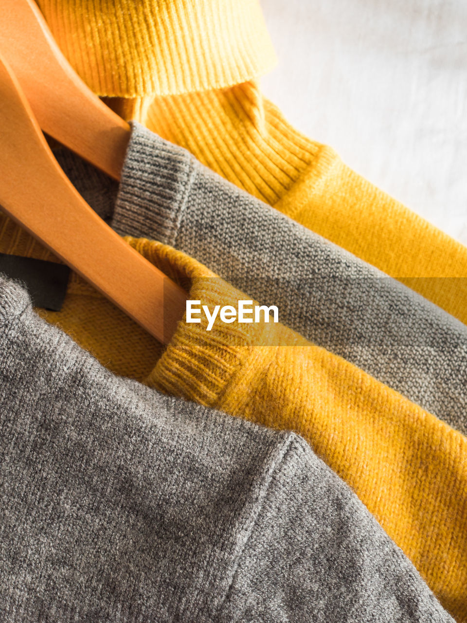 Close-up of clothes hanging on clothesline