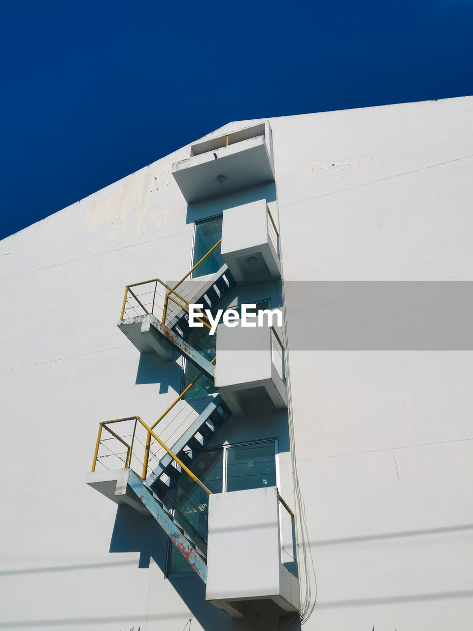 Low angle view of building against clear sky