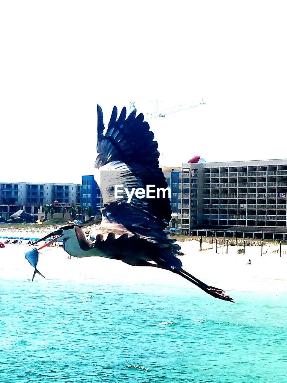 FERRIS WHEEL IN SEA AGAINST SKY