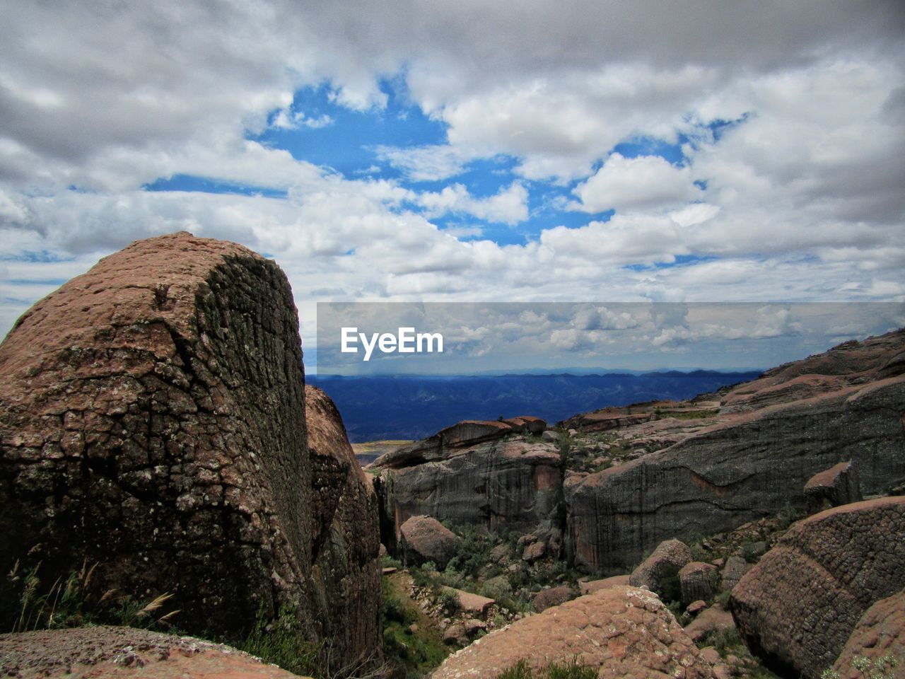 PANORAMIC VIEW OF ROCK FORMATIONS AGAINST SKY