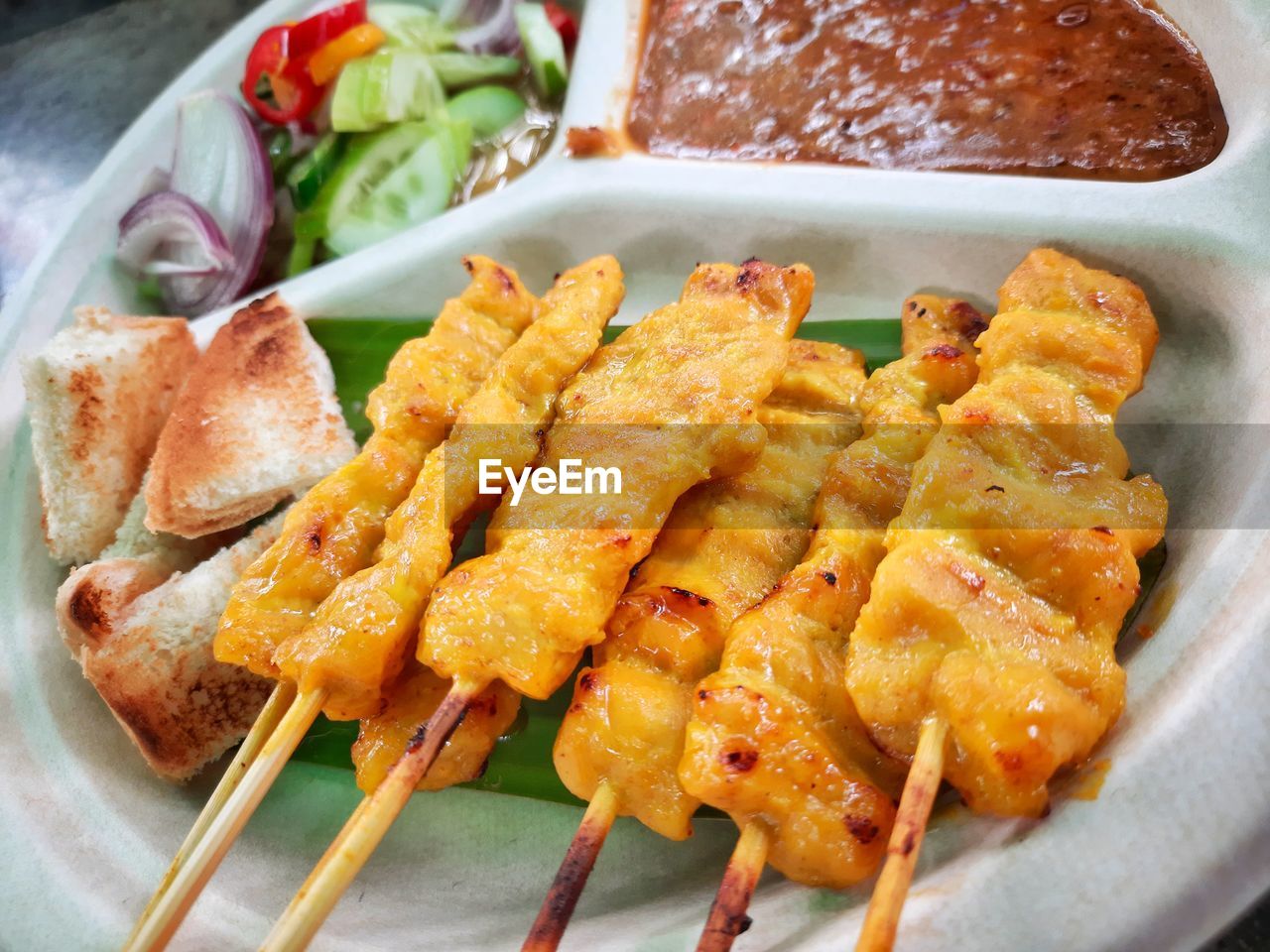 food, food and drink, satay, brochette, skewer, freshness, dish, asian food, cuisine, healthy eating, meat, fried, no people, plate, wellbeing, vegetable, meal, close-up, pincho, appetizer, barbecue, seafood, chinese food, high angle view, fast food, kebab, table, still life