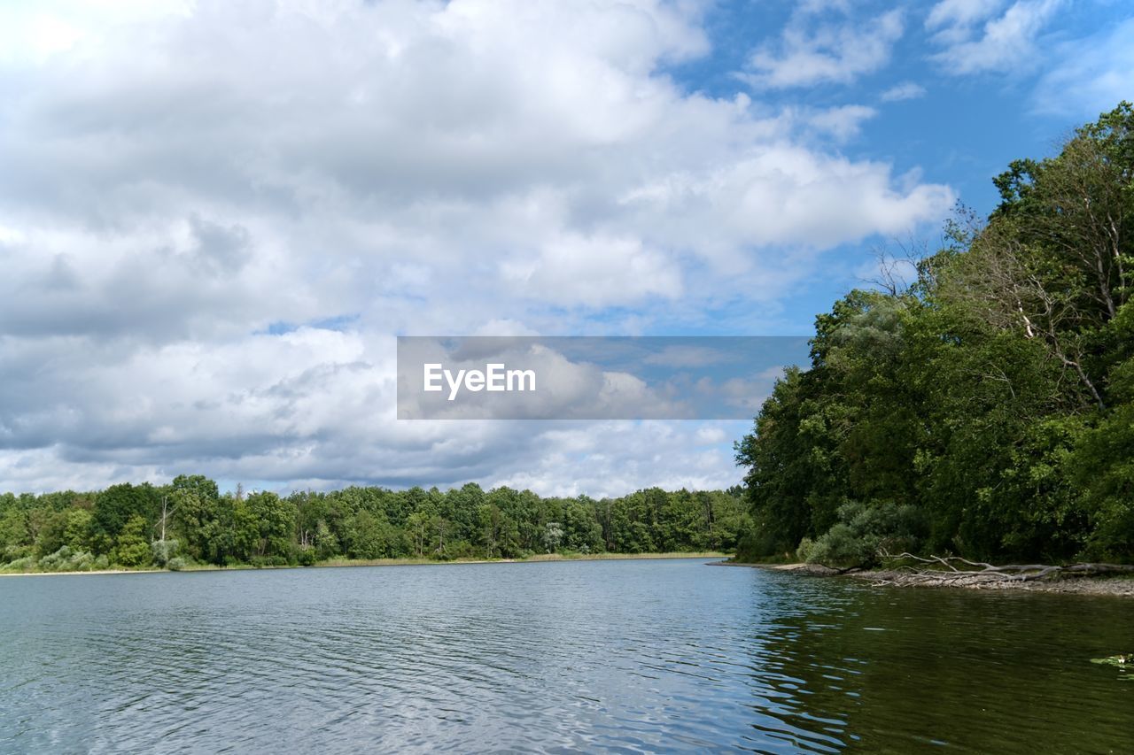 scenic view of river against sky