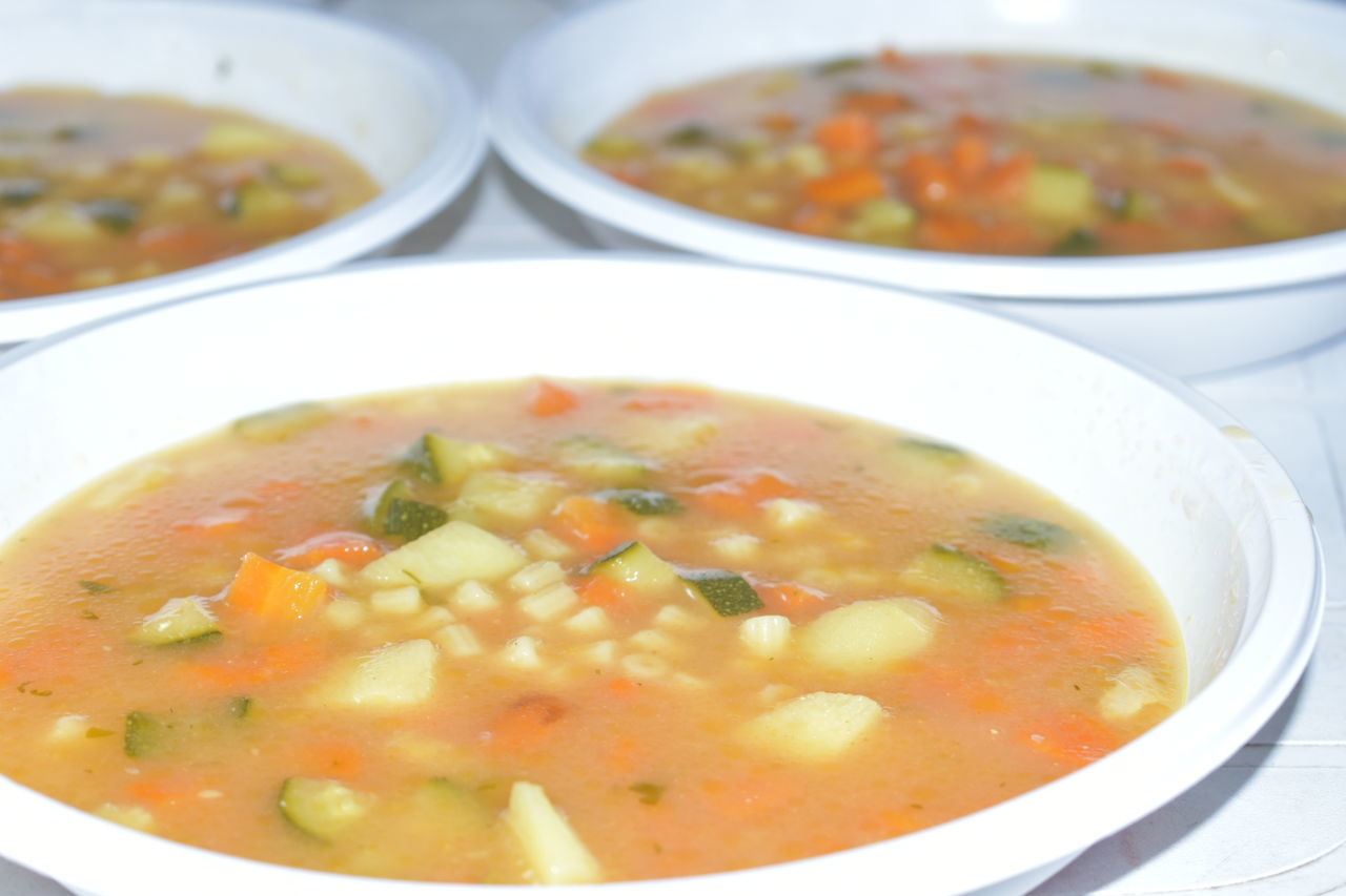 CLOSE UP OF SOUP