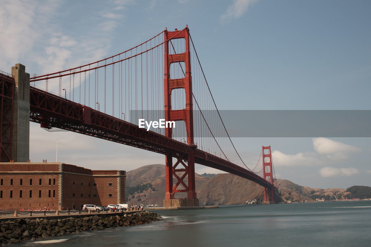 SUSPENSION BRIDGE OVER RIVER