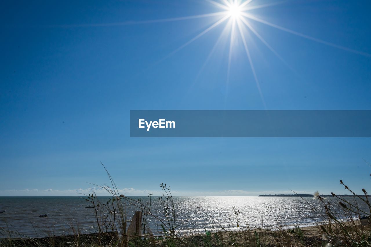 SCENIC VIEW OF SEA AGAINST BLUE SKY