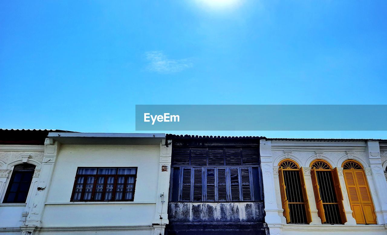Chino'portuguese architecture design in puket old town. phuket, thailand.