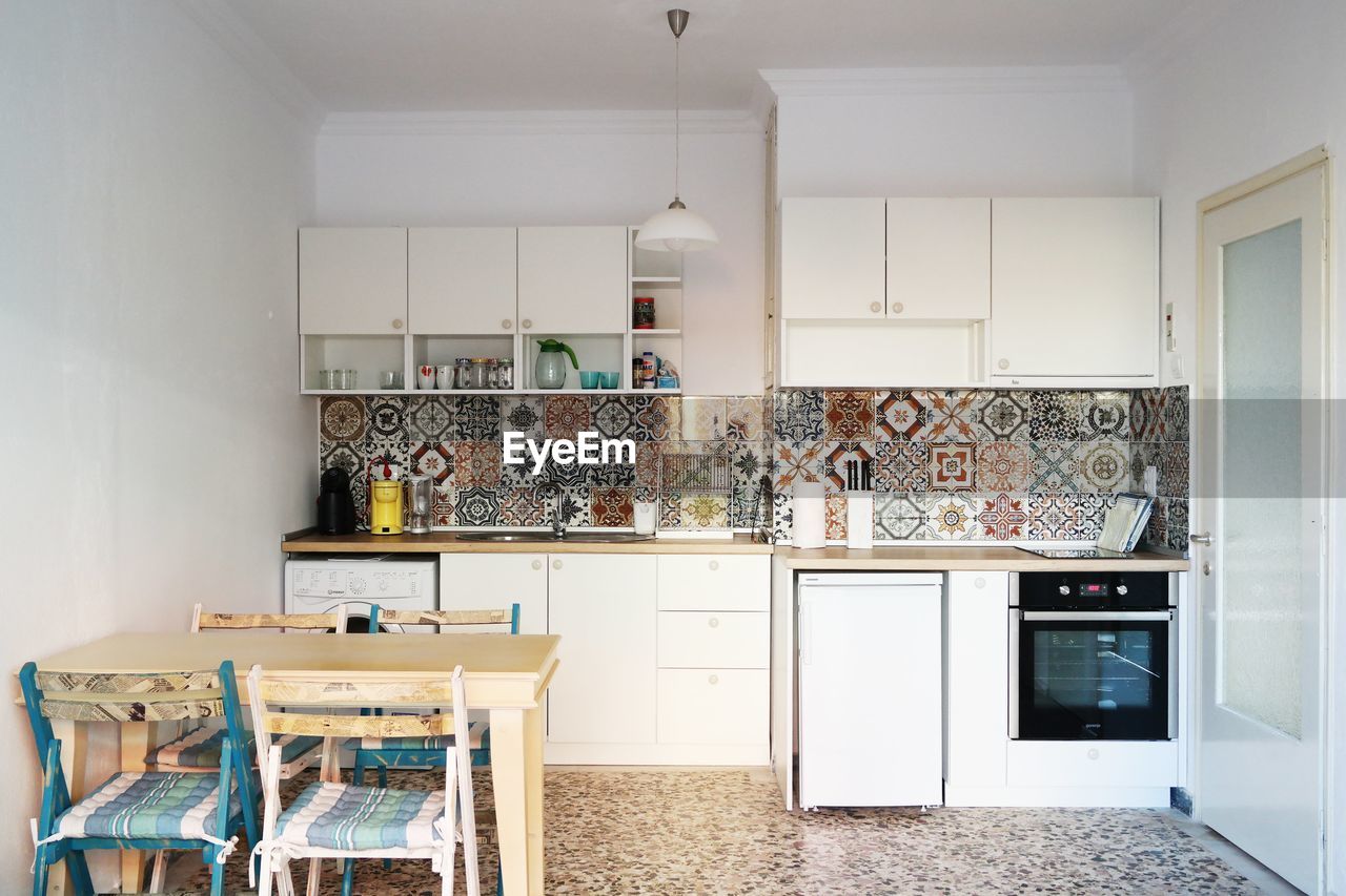 Dining table in kitchen