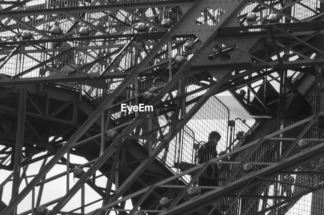 Low angle view of steps at eiffel tower