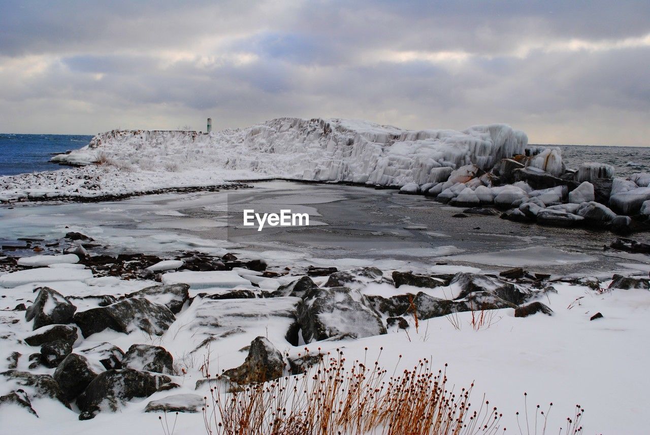 winter, water, sea, cold temperature, snow, sky, environment, landscape, ice, cloud, nature, scenics - nature, shore, beauty in nature, land, travel destinations, wave, beach, travel, frozen, coast, polar climate, lagoon, ocean, tourism, mountain, no people, freezing, tranquility, outdoors, iceberg, coastline, rock, tranquil scene, morning, social issues, non-urban scene, animal wildlife, glacier, overcast, trip, day, horizon, vacation, holiday