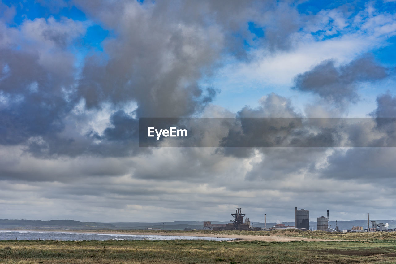 Scenic view of land against sky