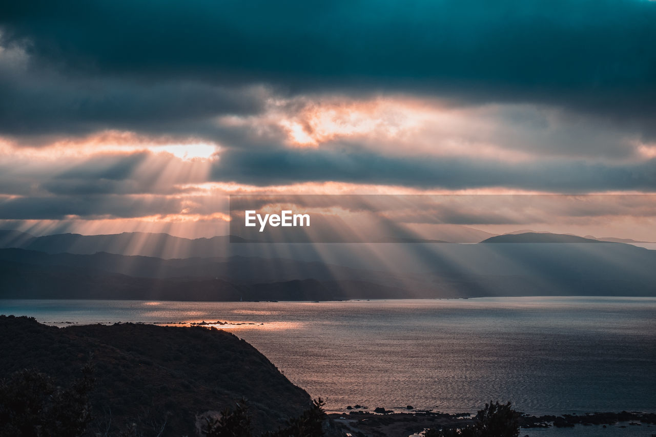 SCENIC VIEW OF SEA DURING SUNSET